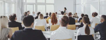 People attending a presentation